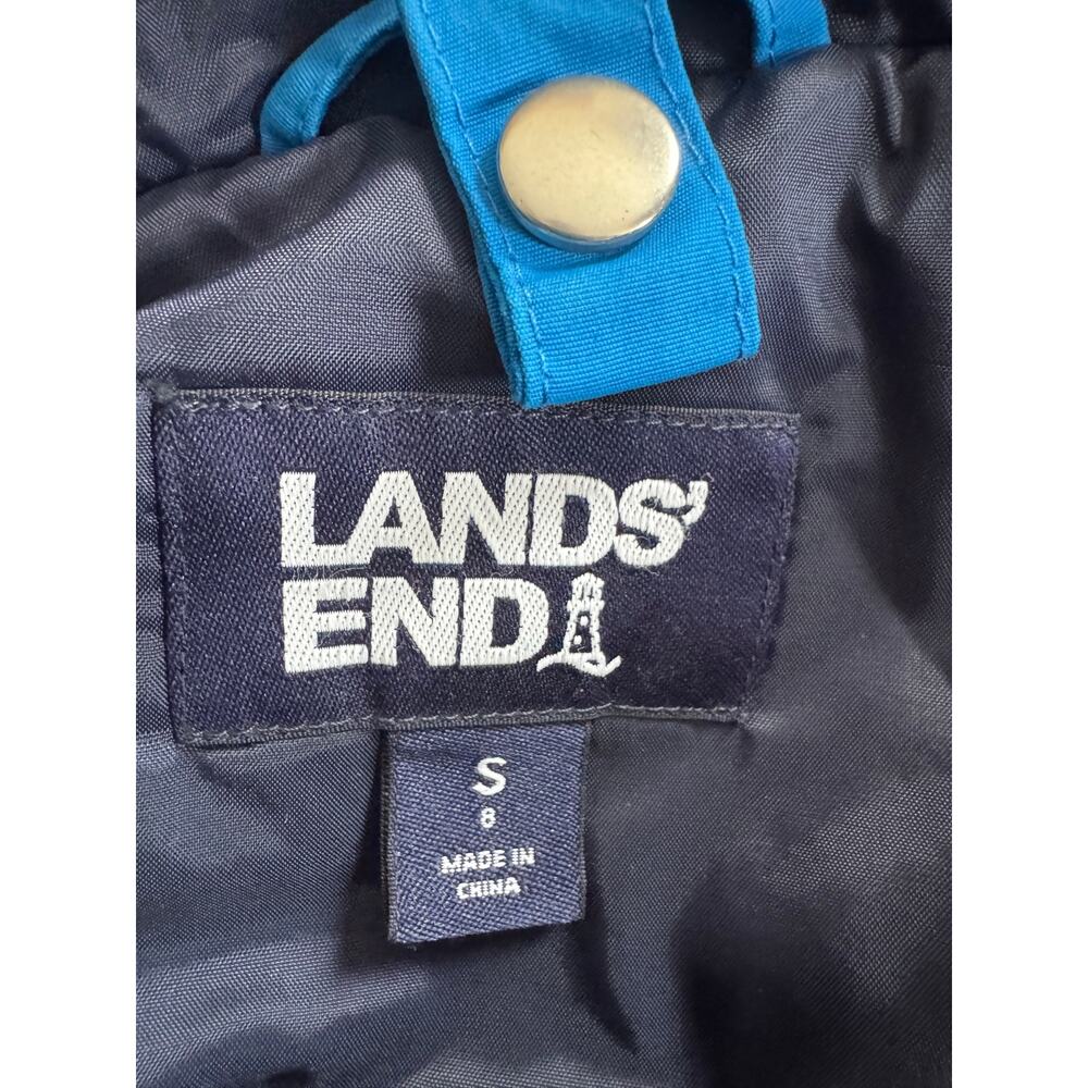Lands End Womens Blue Hooded Jacket Utility Outdoor Coat Size Small - Picture 4 of 11